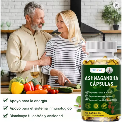 Cápsulas para la Ansiedad y el Estrés Premium 60, ByurWill™ .